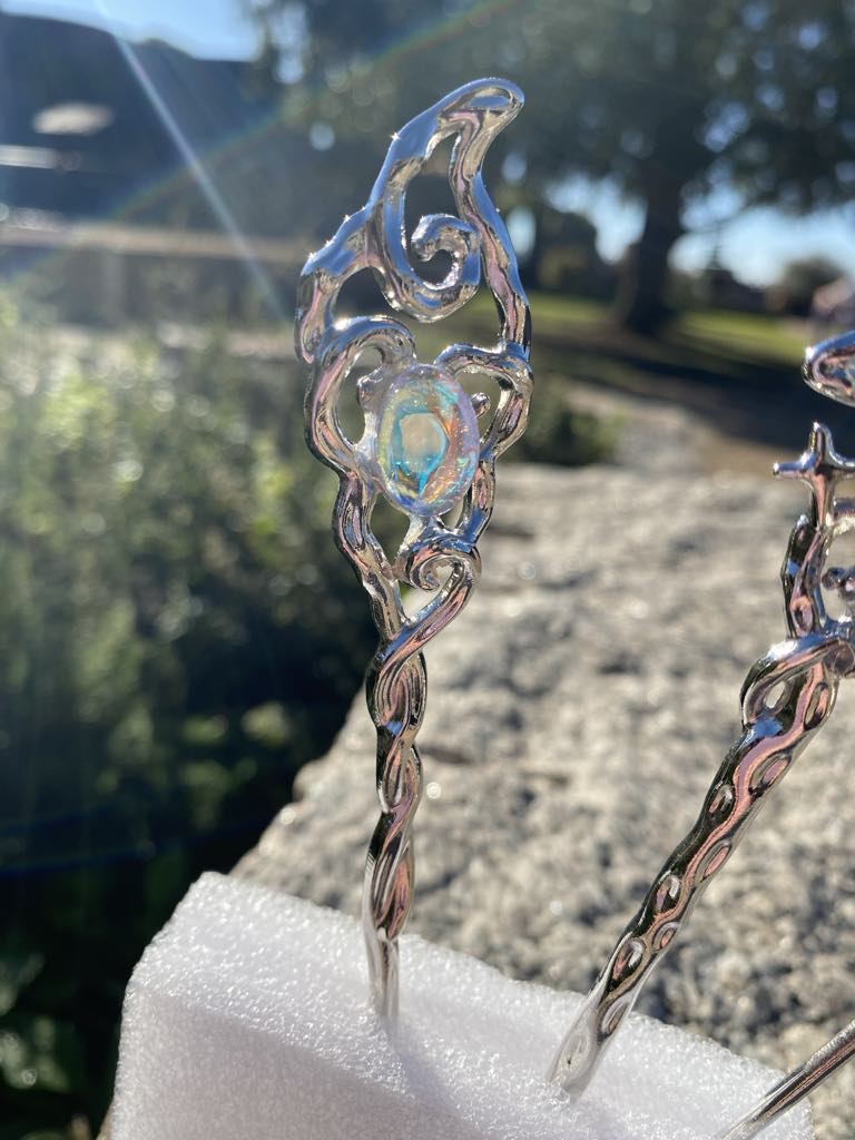 Hair Accessory or Bookmark – Vibrant Colours, Sturdy Metal Fantasy Design