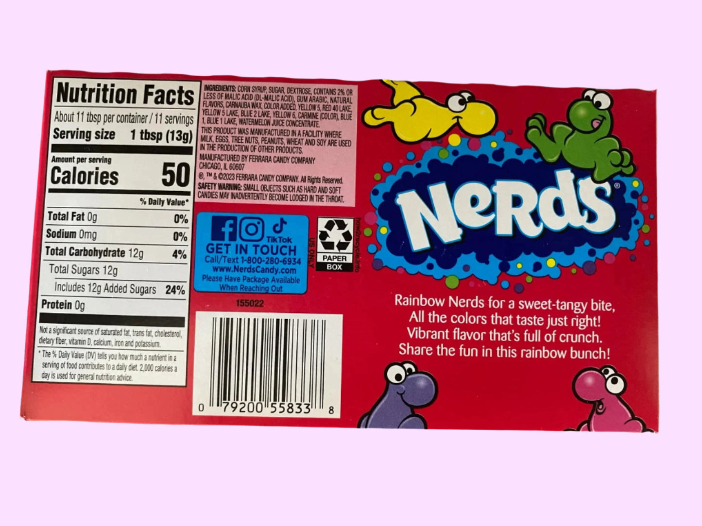 Rainbow NERDS movie box