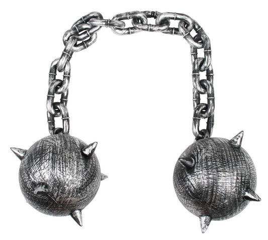 100cm Medieval Maces on Chain – Rustic Metal Look (Costume Accessory)