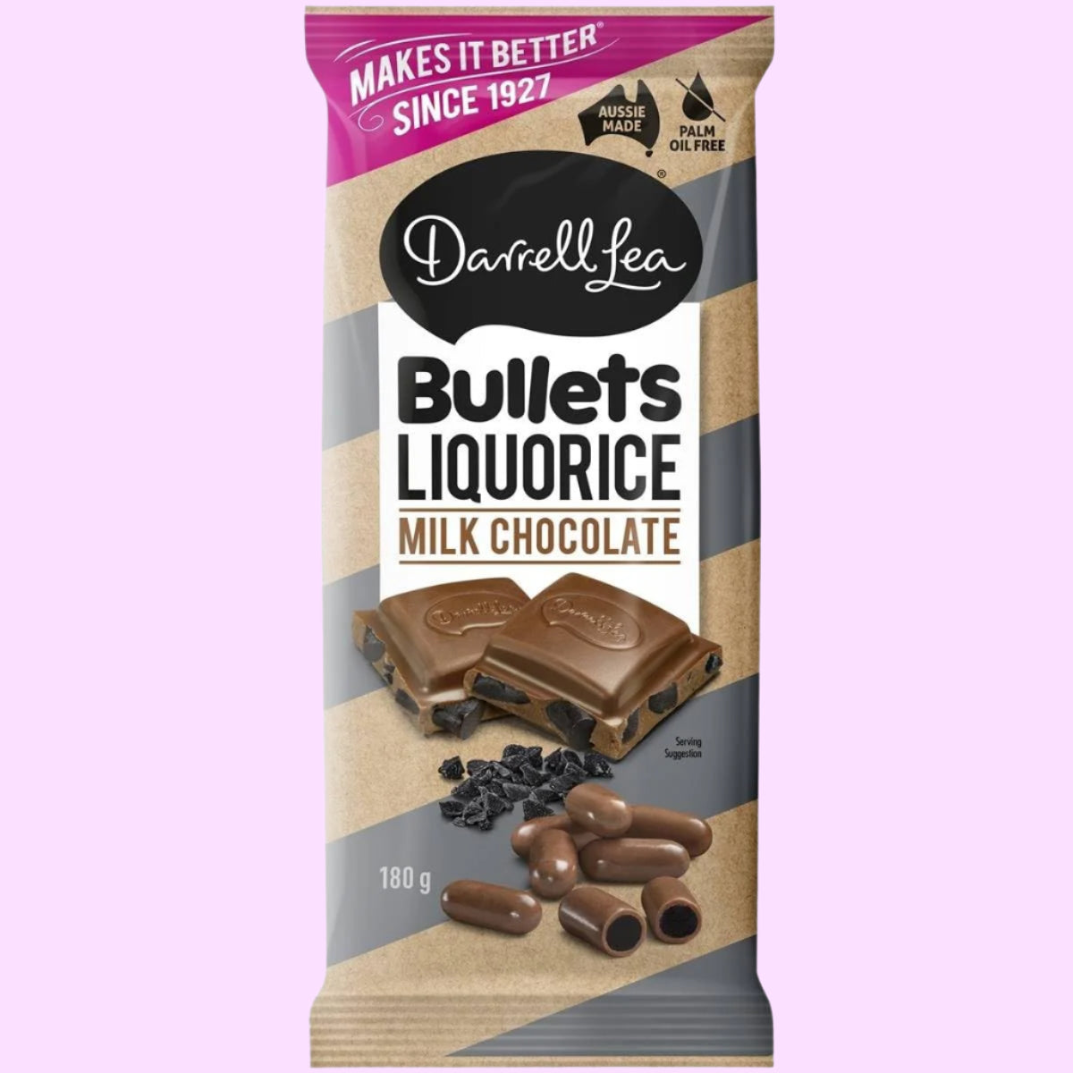 Darell Lea Bullets Liquorice Milk Chocolate Bar