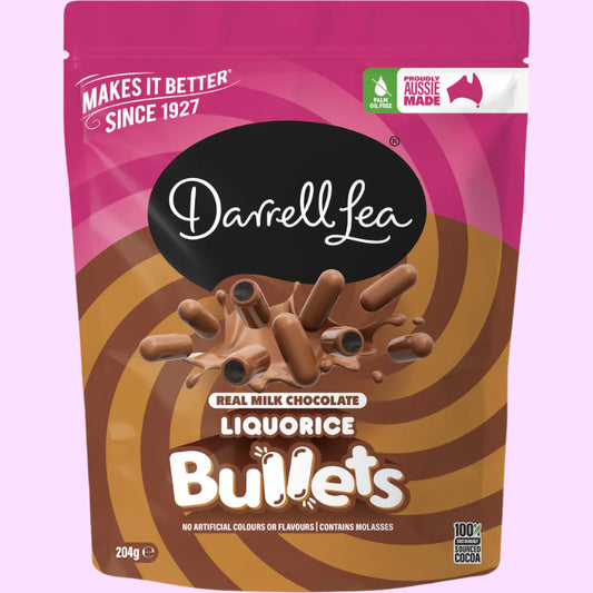 Darrell Lea Milk Chocolate Liquorice Bullets