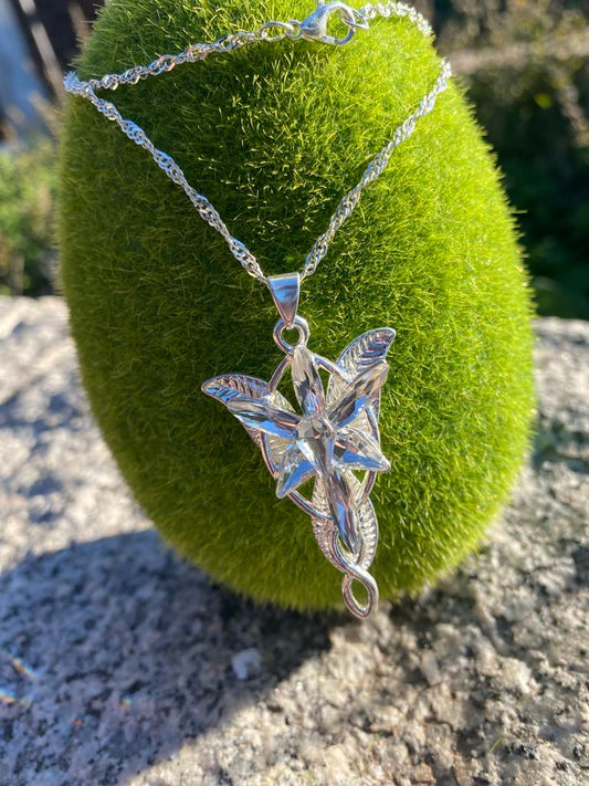 Arwen’s Necklace – Elven Evening Star Pendant (LOTR Inspired)