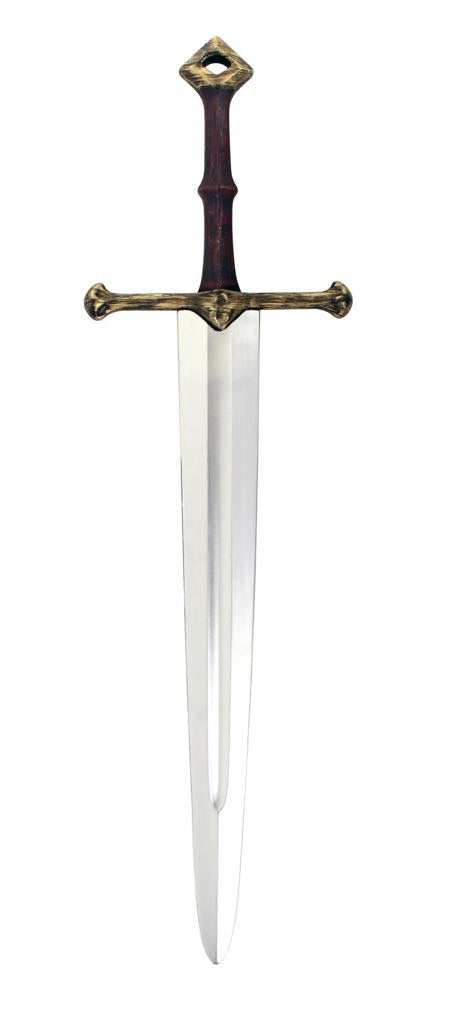 100cm Double-Handed Sword with Black Handle – Sturdy Plastic Medieval/Fantasy Costume Accessory
