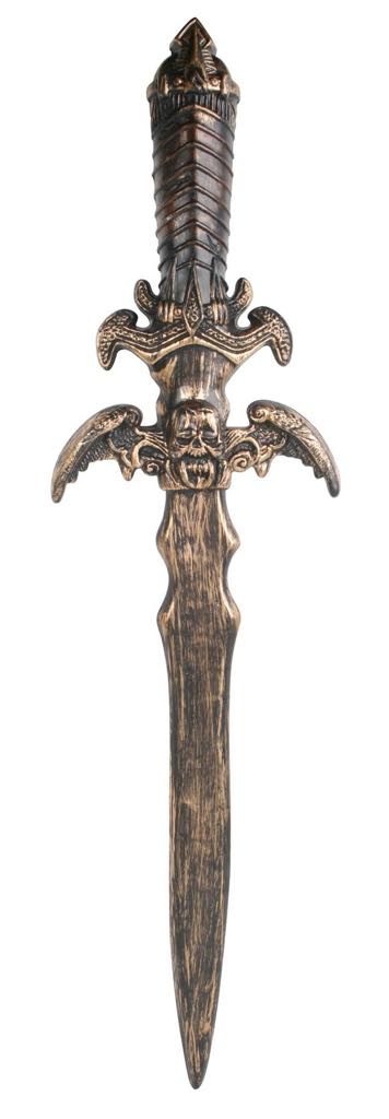 61cm Medieval Sword – Bronze and Black Sturdy Plastic (Costume Accessory)